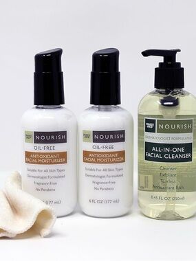 Nourish Oil-Free Antioxidant Facial Moisturizer — White (6 fl oz) all 3 bottles